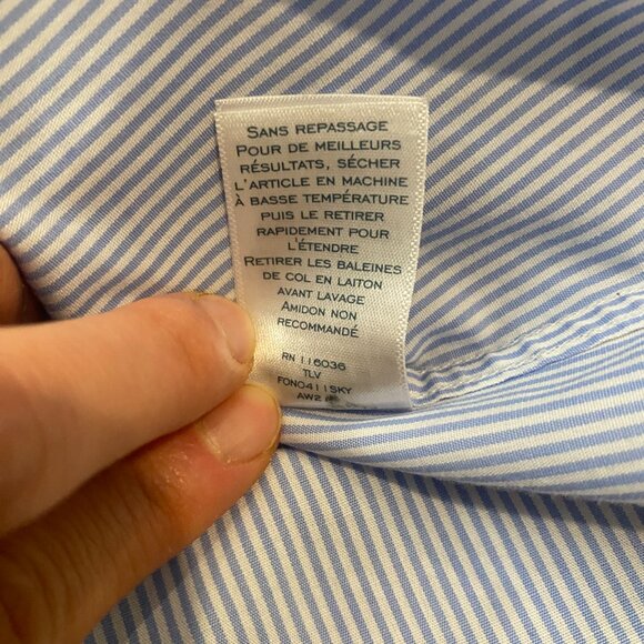 Charles Tyrwhitt Non-Iron Stretch Poplin Bengal Stripe Shirt (15.5/33 inches) - Picture 6 of 8